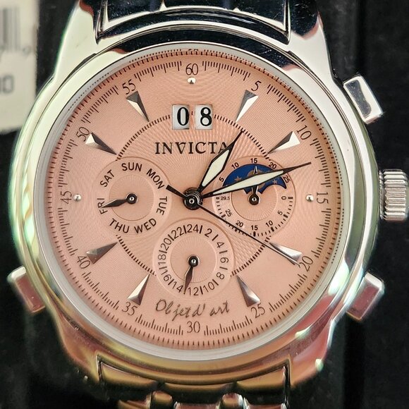NWT - INVICTA Objet d'Art Moon Phase Automatic Watch, Model 2157 - Picture 3 of 14